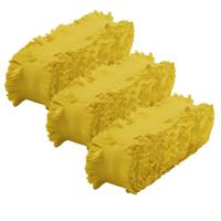 Crepe papier feest slingers/guirlande - 3x - 6 meter - geel - feestversiering - uni kleuren