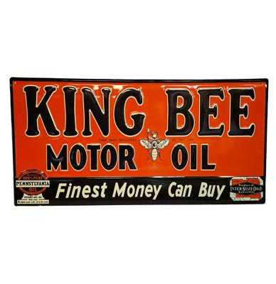 King Bee Motor Oil Stalen Bord Met Relief - 60 x 30cm