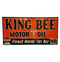 King Bee Motor Oil Stalen Bord Met Relief - 60 x 30cm