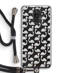 Zwanen: Samsung Galaxy J8 (2018) Transparant Hoesje met koord