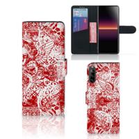 Telefoonhoesje met Naam Sony Xperia L4 Angel Skull Rood Telefoonhoesje met Naam Sony Xperia L4 Angel Skull Rood