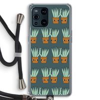 Sansevieria: Oppo Find X3 Transparant Hoesje met koord Sansevieria: Oppo Find X3 Transparant Hoesje met koord