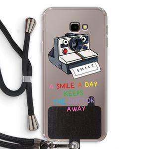Smile: Samsung Galaxy J4 Plus Transparant Hoesje met koord