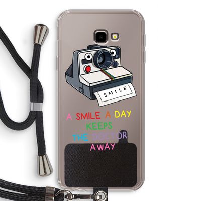 Smile: Samsung Galaxy J4 Plus Transparant Hoesje met koord