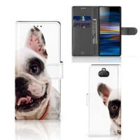 Sony Xperia 10 | Telefoonhoesje | Met pasjeshouder | Franse Bulldog