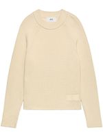 AMI Paris logo-patch knitted jumper - Tons neutres