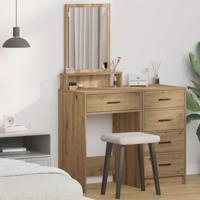 Kaptafel met lade Artisan Eiken 50 x 41 x 140 cm Bewerkt hout Kaptafel met lade Artisan Eiken 50 x 41 x 140 cm Bewerkt hout
