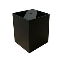 Meubelpoot zwart vierkant 10 bij 10 cm en hoogte 13 cm van staal