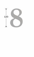Huisnummer Roman 120mm-8 MGO
