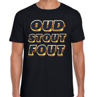 Verkleed T-shirt heren - OUD - zwart - themafeest fout/goud/stout Verkleed T-shirt heren - OUD - zwart - themafeest fout/goud/stout