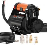 VEVOR 12V Auto Compressor Olievrije Compressor Stille Compressor 150PSI Luchtcompressor 3.5CFM (100L/Min) Autobandenpomp Hittebescherming Luchtpomp