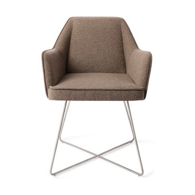 Jesper Home Tome eetkamerstoel Idaho Potato cross steel