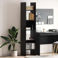 Boekenkast Zwart eiken 40 x 35 x 180 cm Bewerkt hout - thumbnail