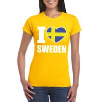 I love Zweden supporter shirt geel dames 2XL  -