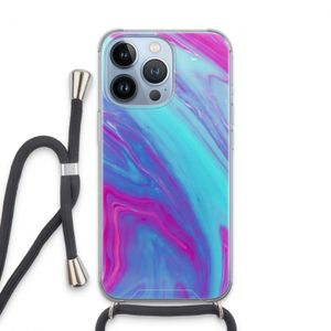 Zweverige regenboog: iPhone 13 Pro Transparant Hoesje met koord