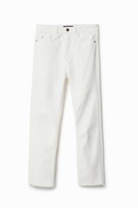 Straight cropped jeans - WHITE - 46