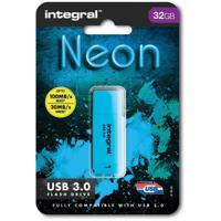Integral Neon USB 3.0 stick, 32 GB, blauw