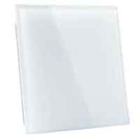 Whisper pro-design badkamerventilator - Ø100mm - met nalooptimer en vochtsensor - vlak glas - mat wit