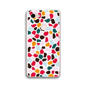 Colored Giraffe: Google Pixel 3 XL Transparant Hoesje