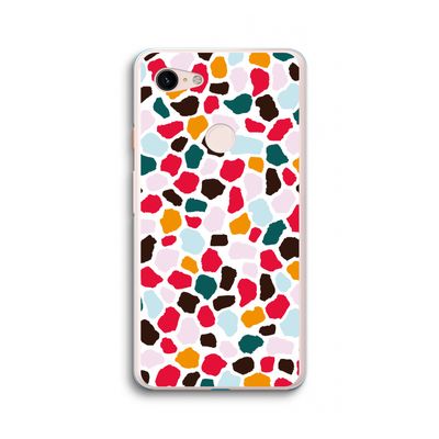 Colored Giraffe: Google Pixel 3 XL Transparant Hoesje