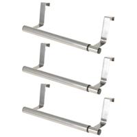 Deurhanger - Set van 3x stuks - RVS - uitschuifbaar 25-40 cm - keuken/badkamer