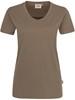 Hakro 181 Women's V-neck shirt MIKRALINAR® - Nougat - 3XL