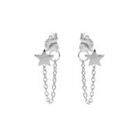 Karma Oorbellen Chain Star Zilver