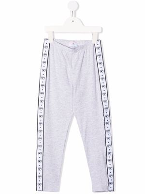 Chiara Ferragni Kids pantalon de jogging à logo - Gris