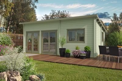 Blokhut - Tuinhuis Moderna | 44 mm | onbehandeld