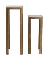 Light & Living Zuil 'Oxe' Set van 2 stuks, kleur Antiek Brons