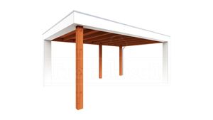 Trendhout Buitenverblijf Verona 510x400 cm - Plat dak model rechts- Plat dak- Onbehandeld lariks Douglas hout- Trendhout