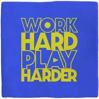Tegeltje work hard play harder - Plenty gifts spellen