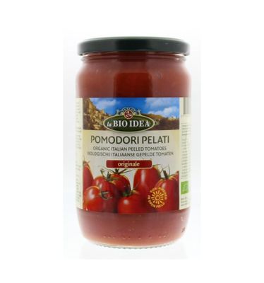 Tomaten gepeld (glas) bio