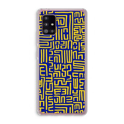 Majorelle Blue Print: Samsung Galaxy A51 5G Transparant Hoesje