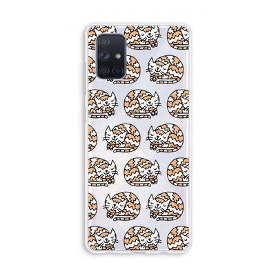 Slapende poes: Galaxy A71 Transparant Hoesje