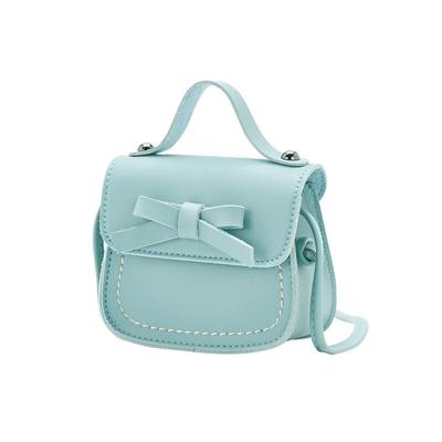 Schattig PU Kids tas munt Pouch baby portemonnee Schoudertas (blauw)