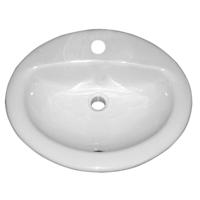 Go by Van Marcke Isicentro inbouwlavabo 51x44,5 cm porselein wit met kraangat met overloop L1403