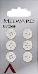 Milward Knoop Wit 12mm (6 stuks)