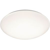 LED Plafondlamp - Badkamerlamp - Trion Paula - 15W - Spatwaterdicht IP44 - Warm Wit 3000K - Rond - Mat Wit - Kunststof