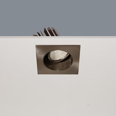 Inbouwspot Artdelight Venice 1 Lichts Large Vierkant LED 2700K Dimbaar Mat Staal