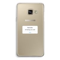 Reminder: Samsung A3 (2017) Transparant Hoesje