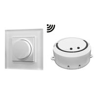 Opbouw LED dimmer/ontvanger - Draadloos - Incl. wit frame en draaiknop - Smart memory - Maximaal 100 Watt