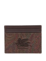 ETRO porte-cartes à logo brodé - Marron