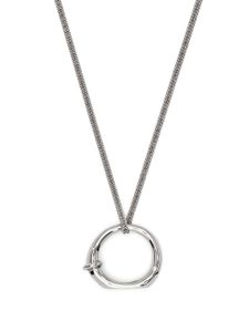 Jil Sander collier à pendentif anneau - Argent