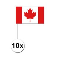 10 zwaaivlaggetjes Canada 12 x 24 cm - thumbnail