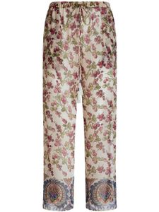 ETRO pantalon imprimé à coupe courte - Blanc