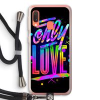 Only Love: Samsung Galaxy A20e Transparant Hoesje met koord
