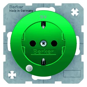 Wandcontactdoos randaarde LED controlelamp R1-R3 groen