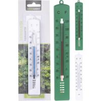 Thermometer Voor Binnen En Buiten -30 Tot +50 GrCelsius 17 Cm Lang Wit Of Groen
