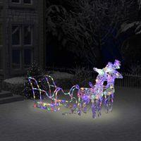 VidaXL Kerstversiering rendieren en slee 160 led&apos;s 130 cm acryl